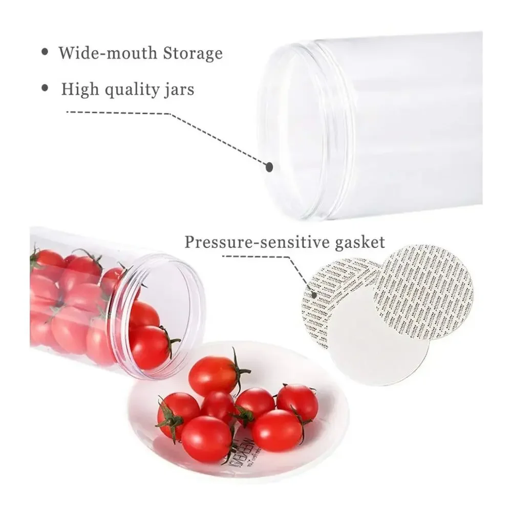18 Pack 4oz/120ml Round Plastic Jars with‎ lids Empty Cleat